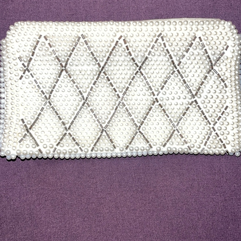 Vintage Bags by Susan beaded clutch/wristlet 50s or 60s, beaded in Japan